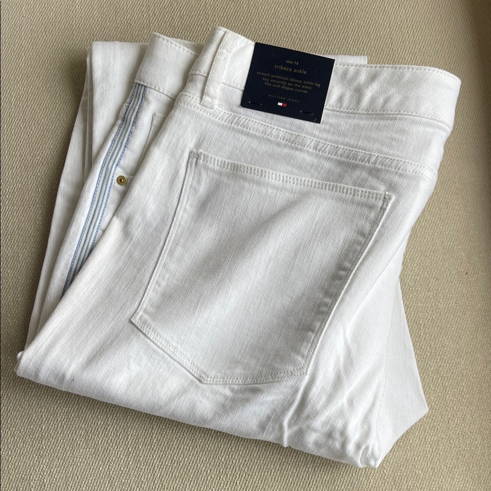 407. TOMMY HILFIGER | White Tribeca Ankle Jeans | NWT Size 16